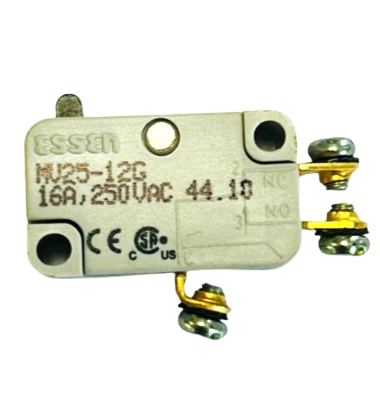 Essen MV25-12G 10a Microswitch with plain plunger & gold-plated contacts